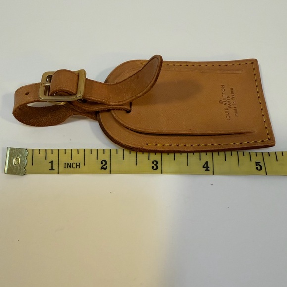 LV Authentic Leather Luggage Tag and Poignet Strap Set EUC - Picture 9 of 10